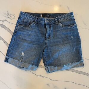 Kut from the Kloth Distressed Blue Jean Shorts